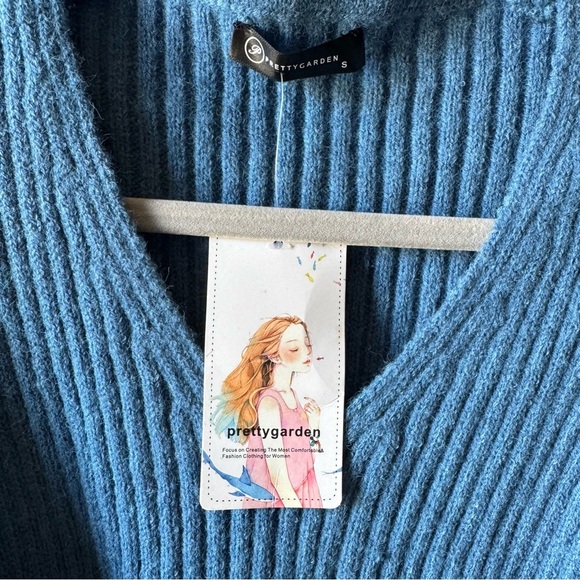 Pretty Garden v neck sweater size small - Picture 4 of 5